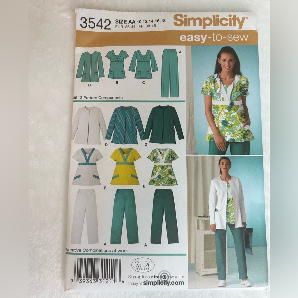 Simplicity women’s scrub sewing pattern